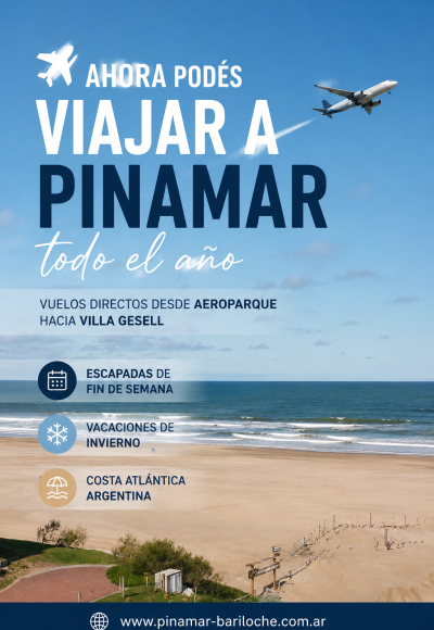 Vuelos a Pinamar y Cariló: cómo llegar en avión durante todo el año