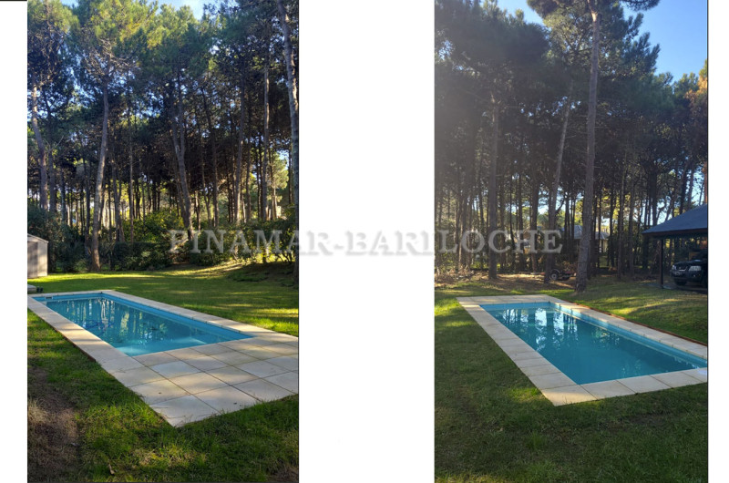 Parque con piscina climatizada.